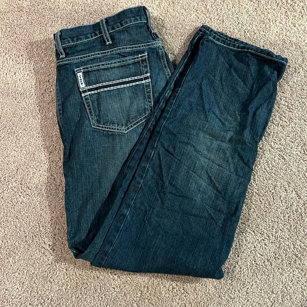 CINCH JEANS - WHITE LABEL RELAXED FIT DENIM JEANS DARK STONEWASH